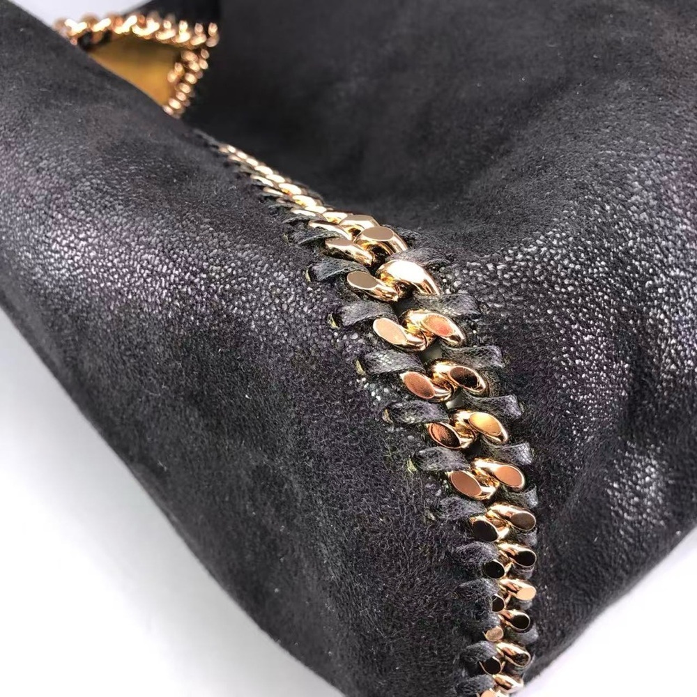 Stella McCartney 2018 Falabella Volcano Embroidered Tote Black Gold - Picture 10 of 15